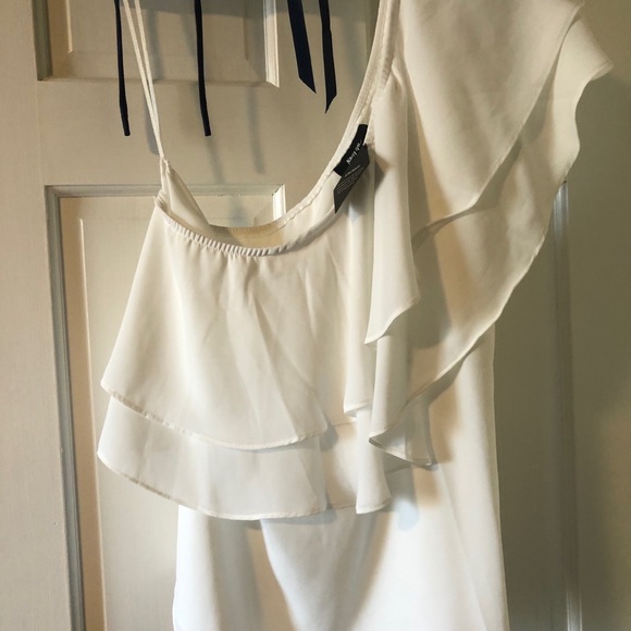 One shoulder white top - Picture 3 of 3